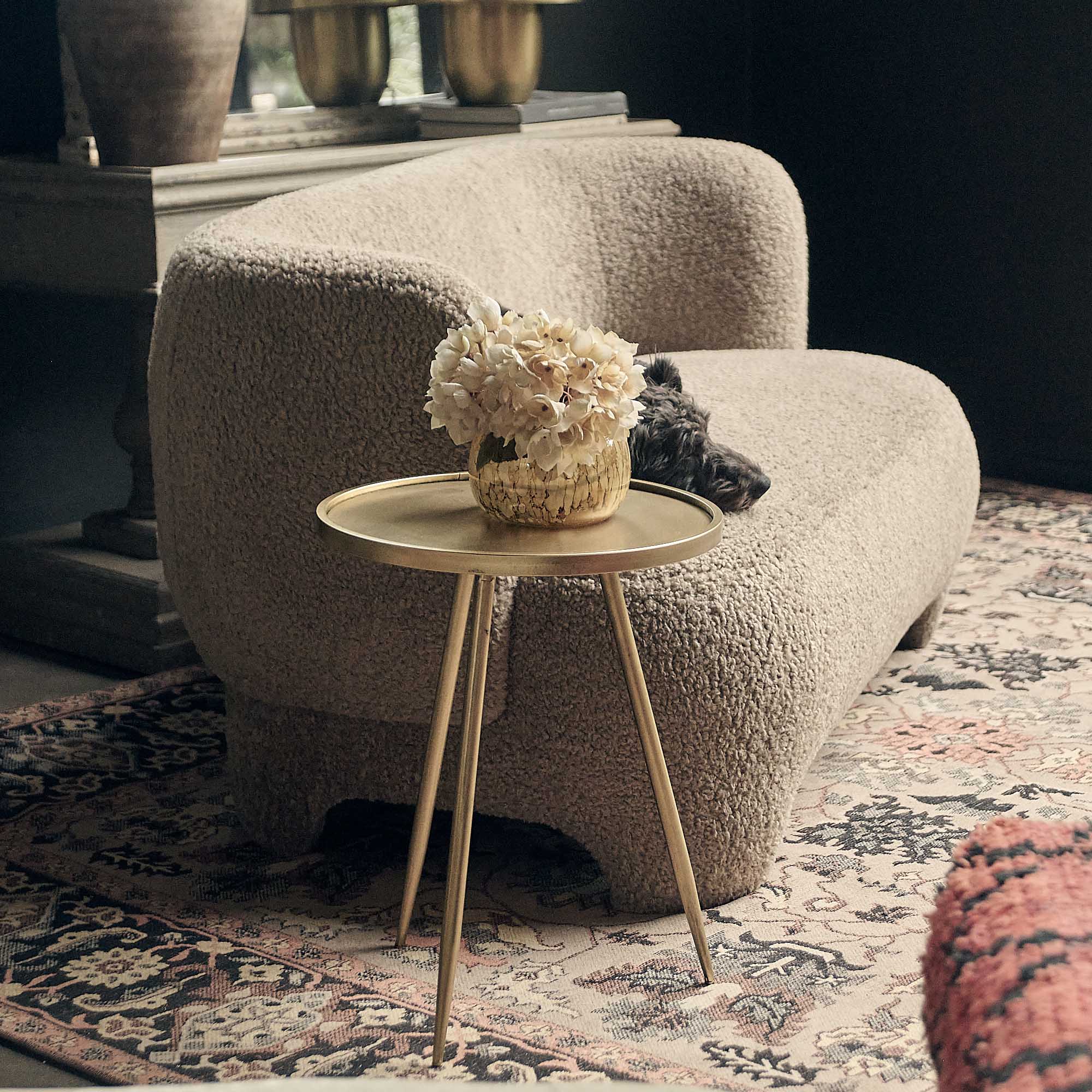 Declan Metal Side Table, Gold - Image 2