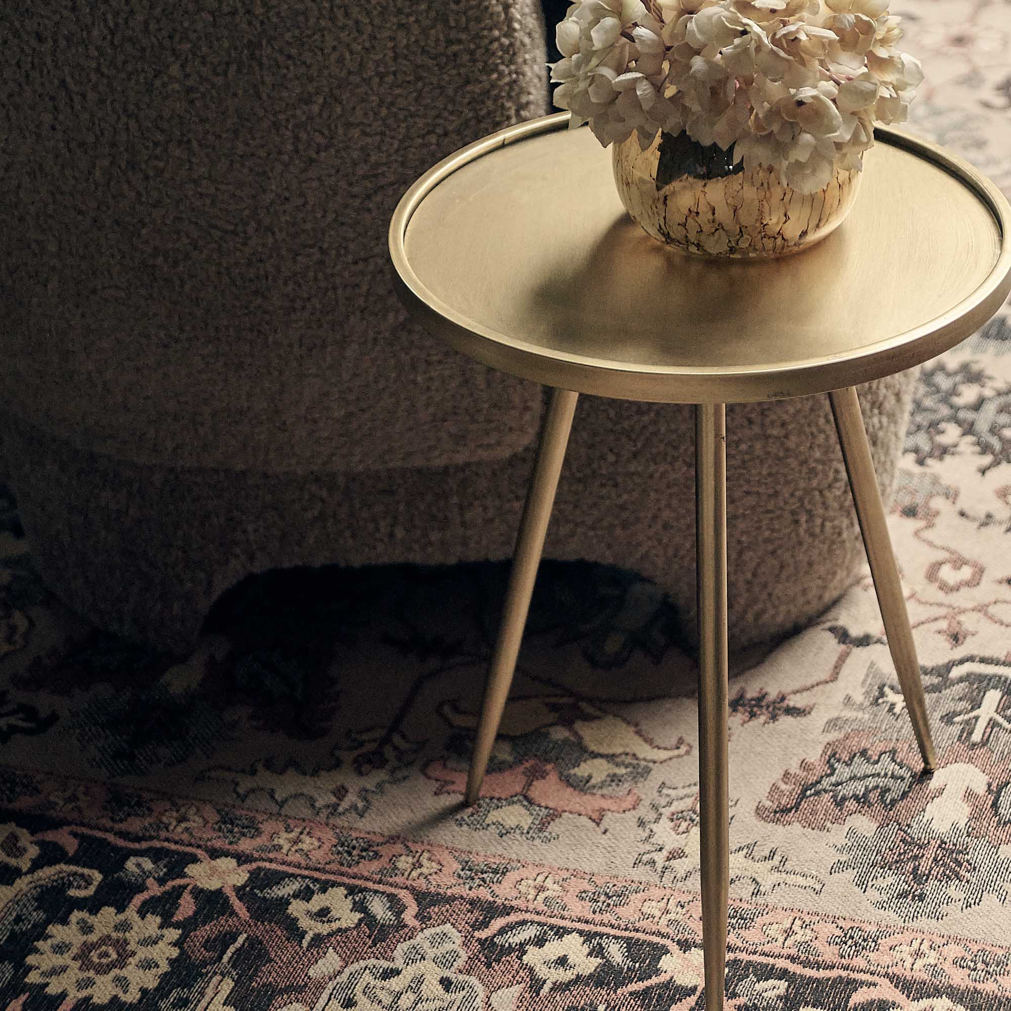 Declan Metal Side Table, Gold - Image 3