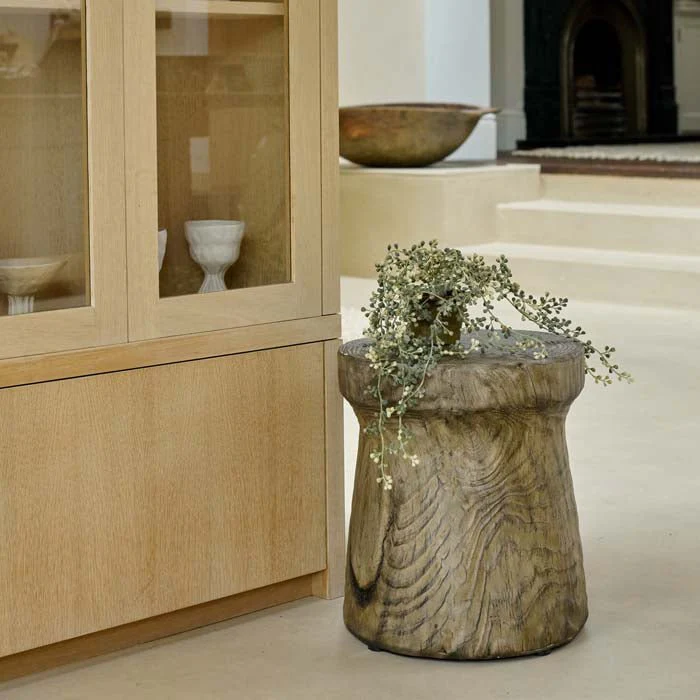 Dervio Wooden Stool - Image 2