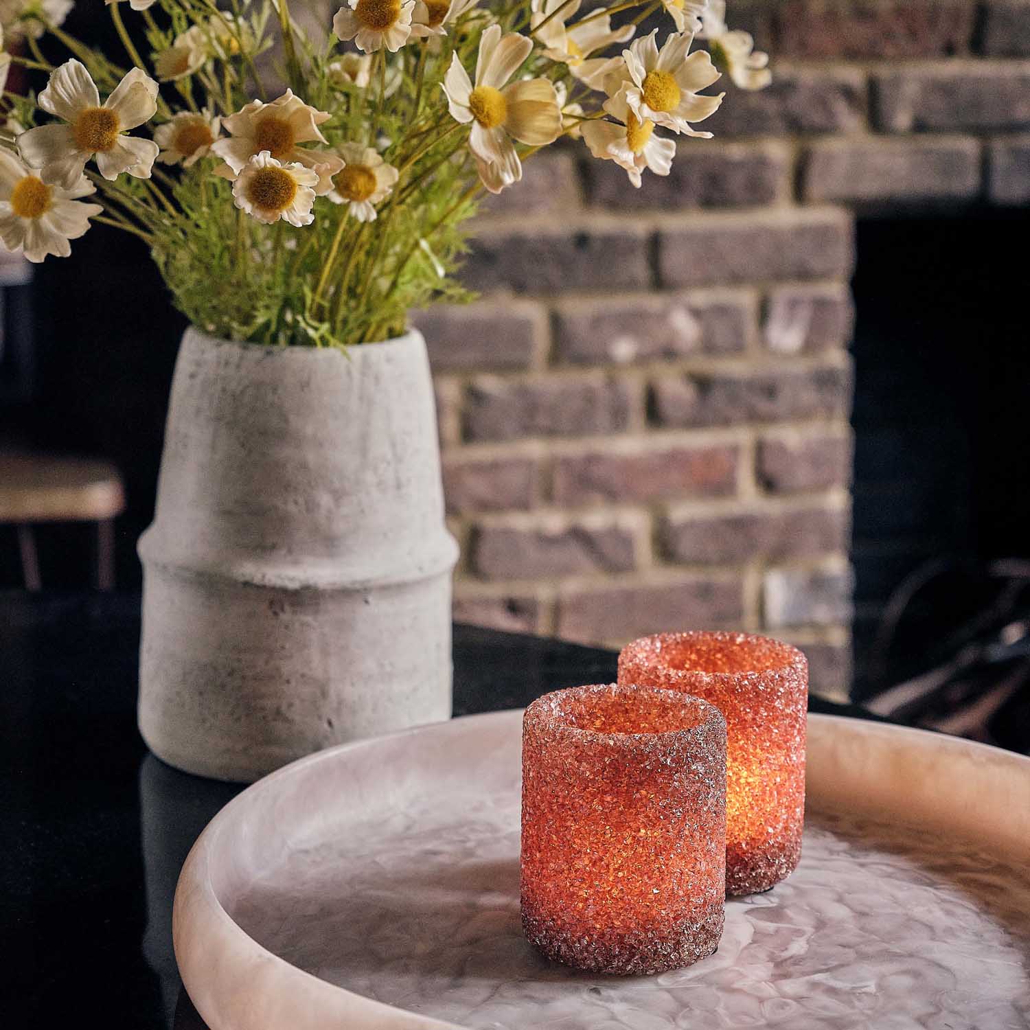 Iona Glass Candle Holder - Smoke - Image 7