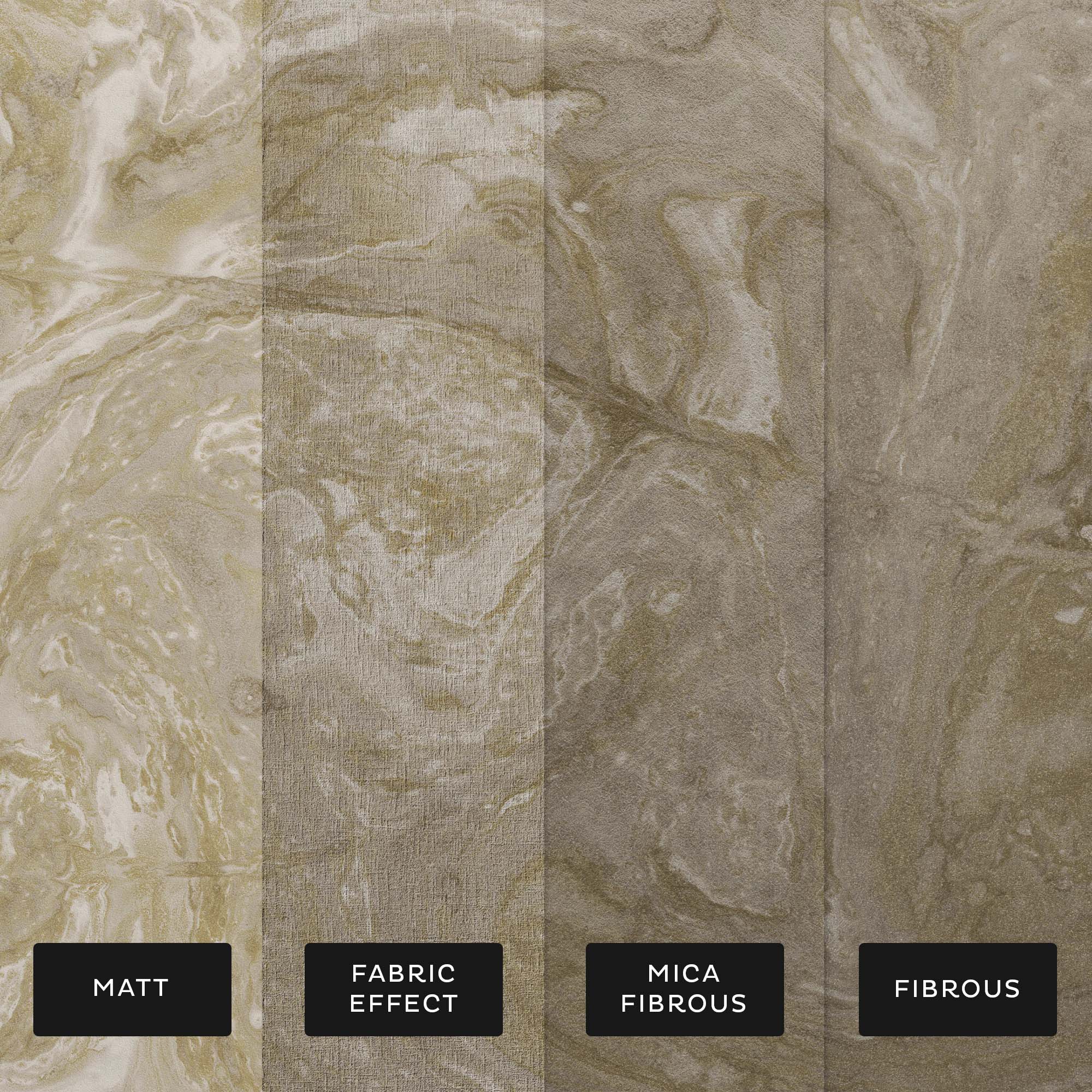 Ethereal Marble Mural, Golden - Image 2
