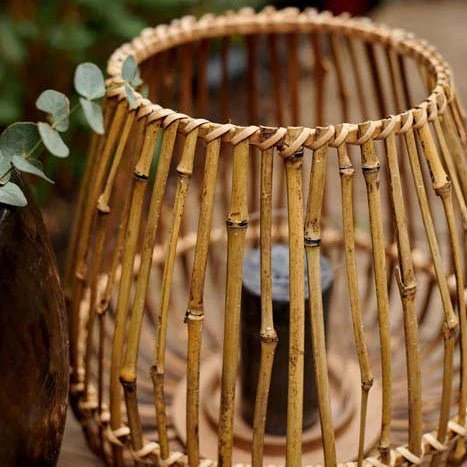 Fabian Bamboo Candle Lantern - Image 2