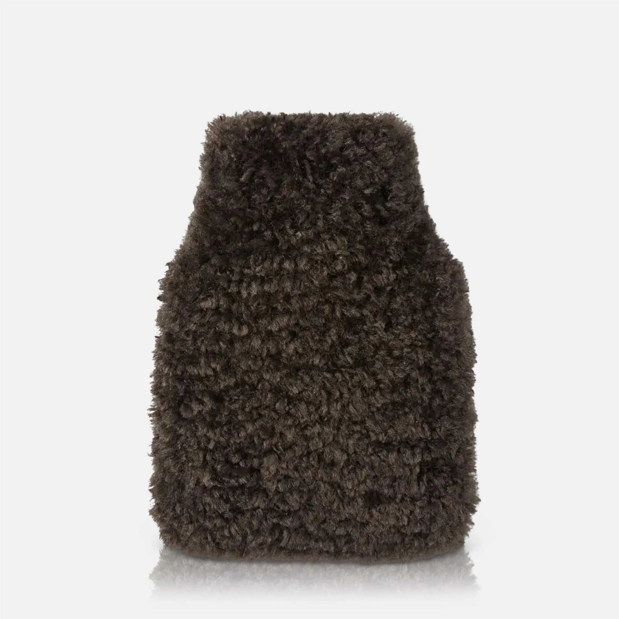 Faux Fur Hot Water Bottle, Mocha - Image 4
