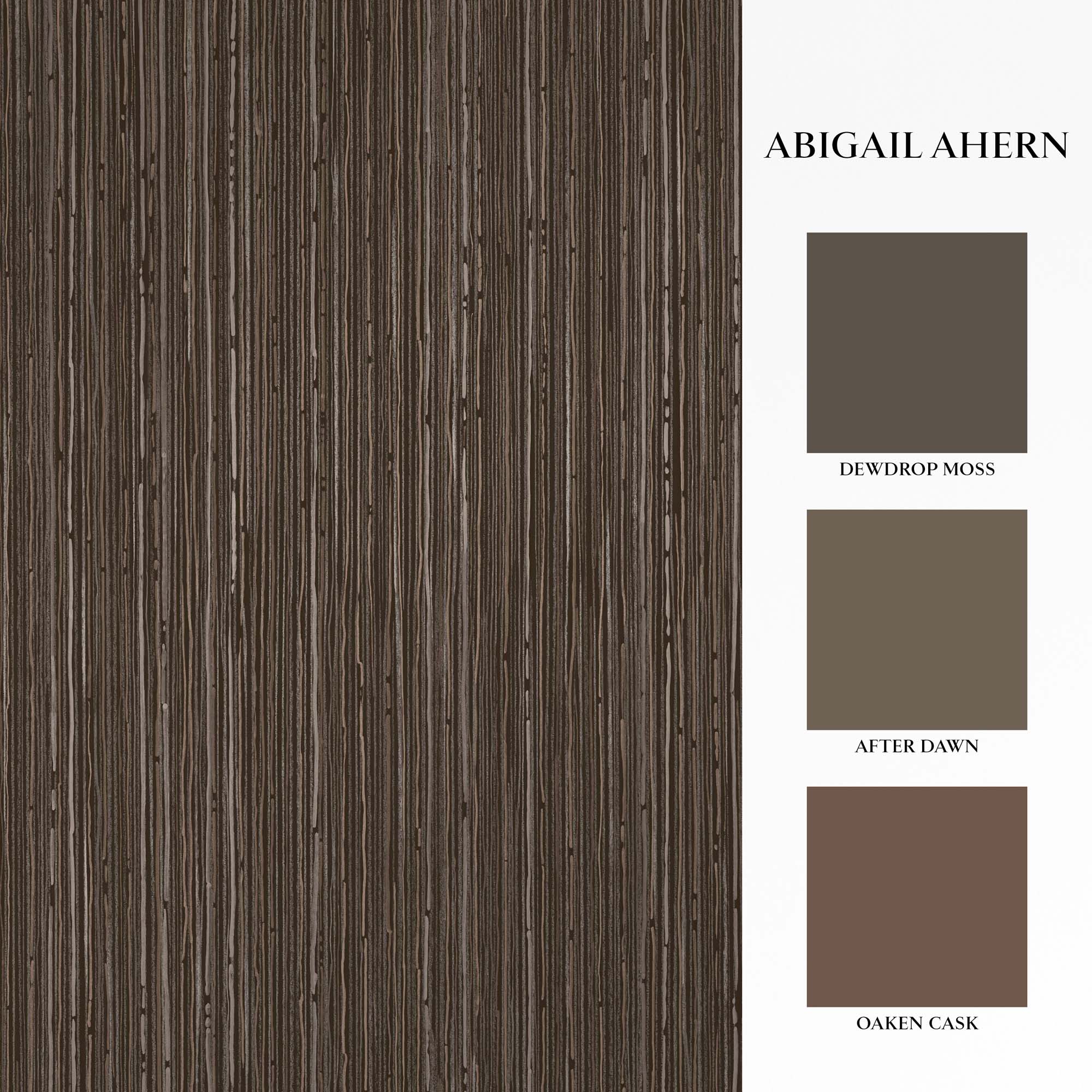 Fibre Stripe Wallpaper, Chocolate - Image 3