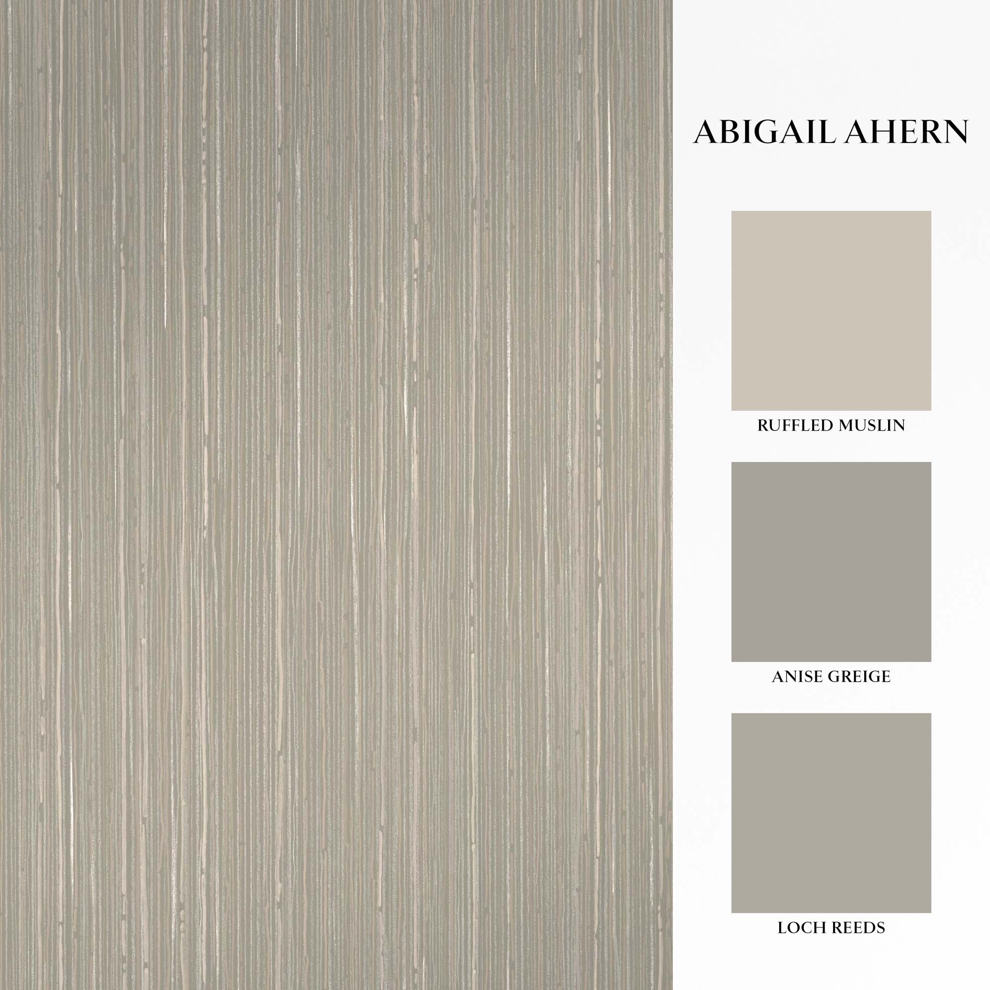 Fibre Stripe Wallpaper, Mist - Image 3