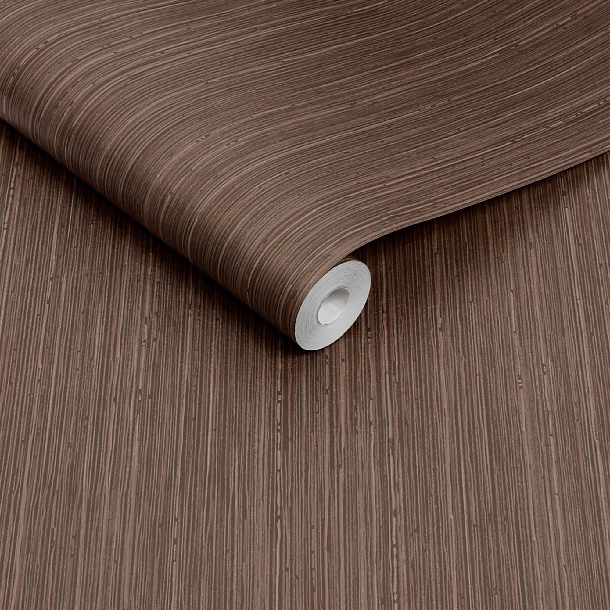 Fibre Stripe Wallpaper, Sable - Image 5