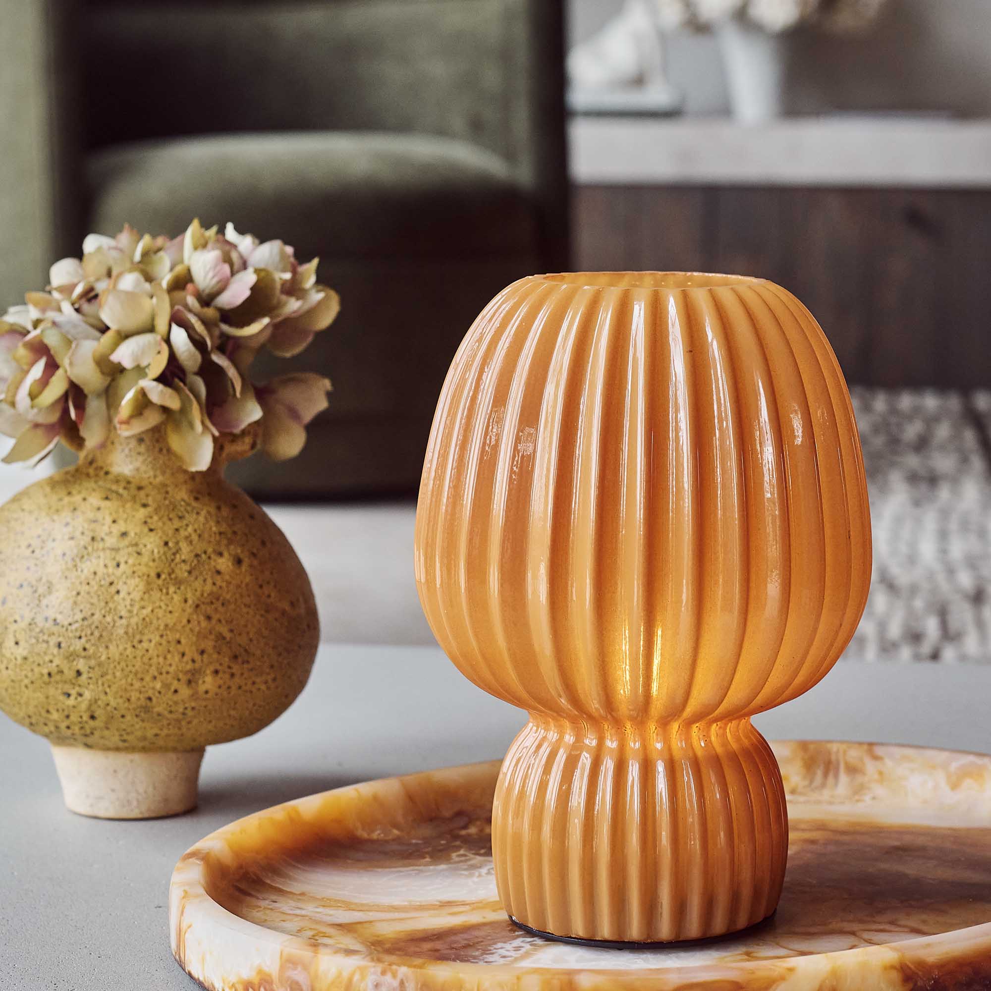 Finley Portable Table Lamp, Orange - Image 3