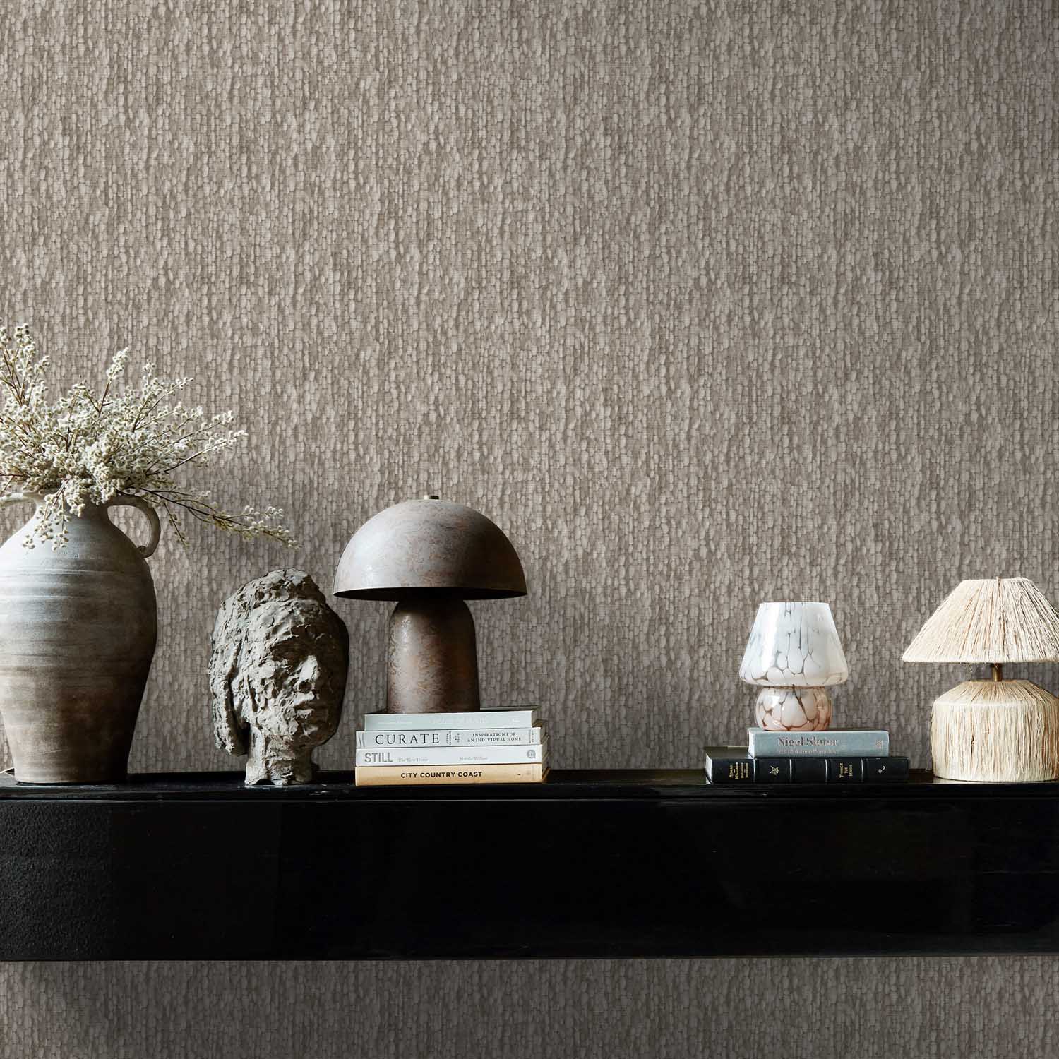 Heirloom Knit Wallpaper, Greige