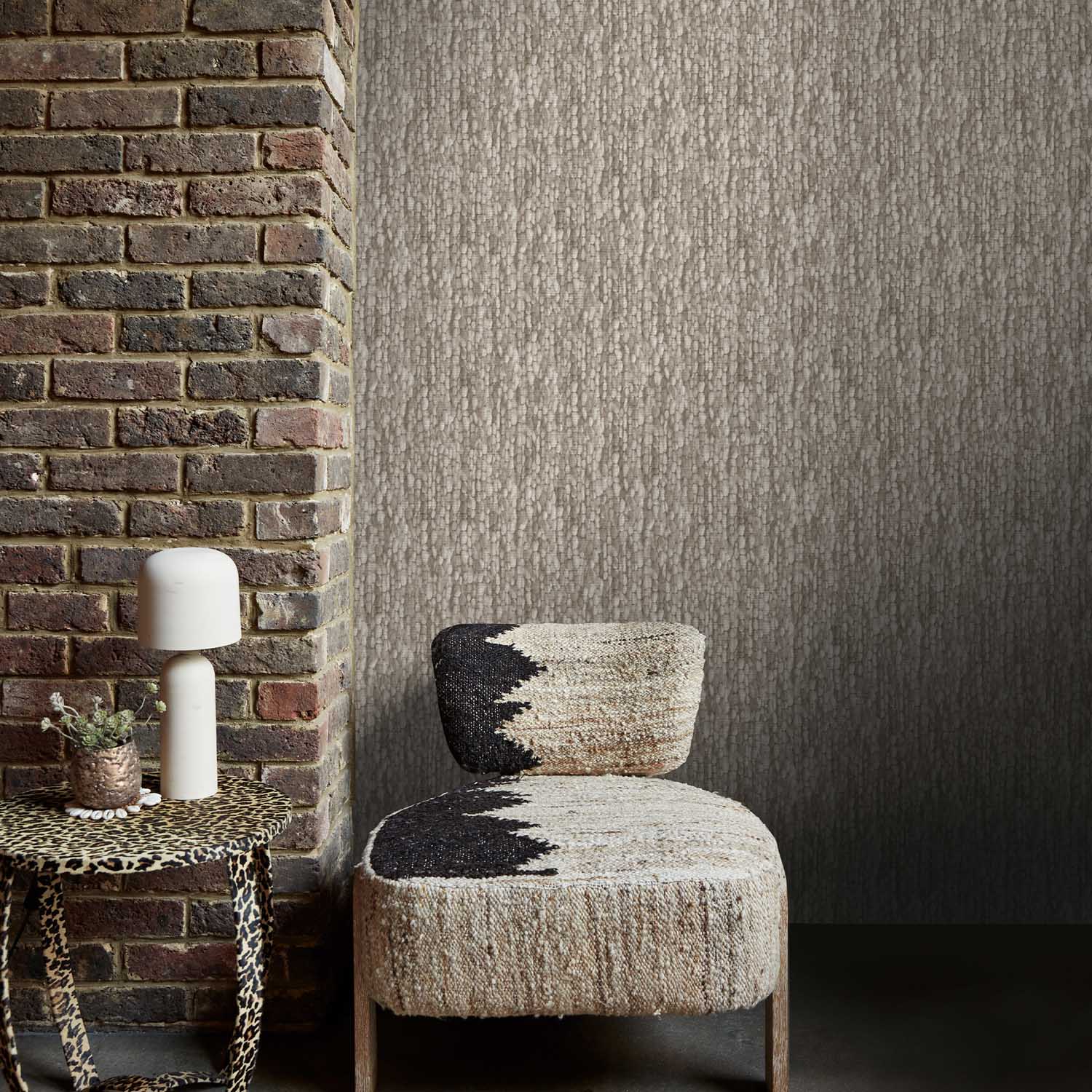Heirloom Knit Wallpaper, Greige - Image 2