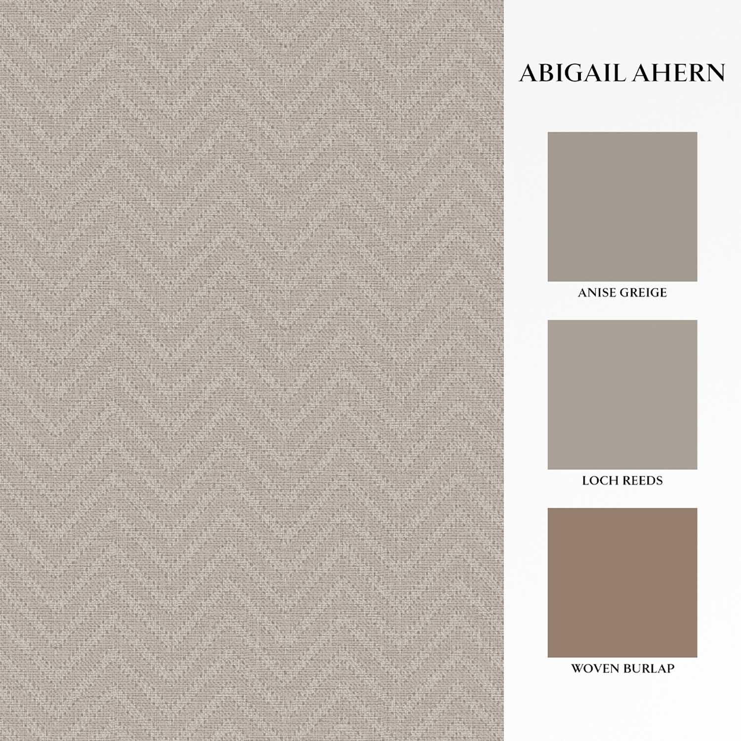 Herringbone Weave Wallpaper, Pebble - Image 3