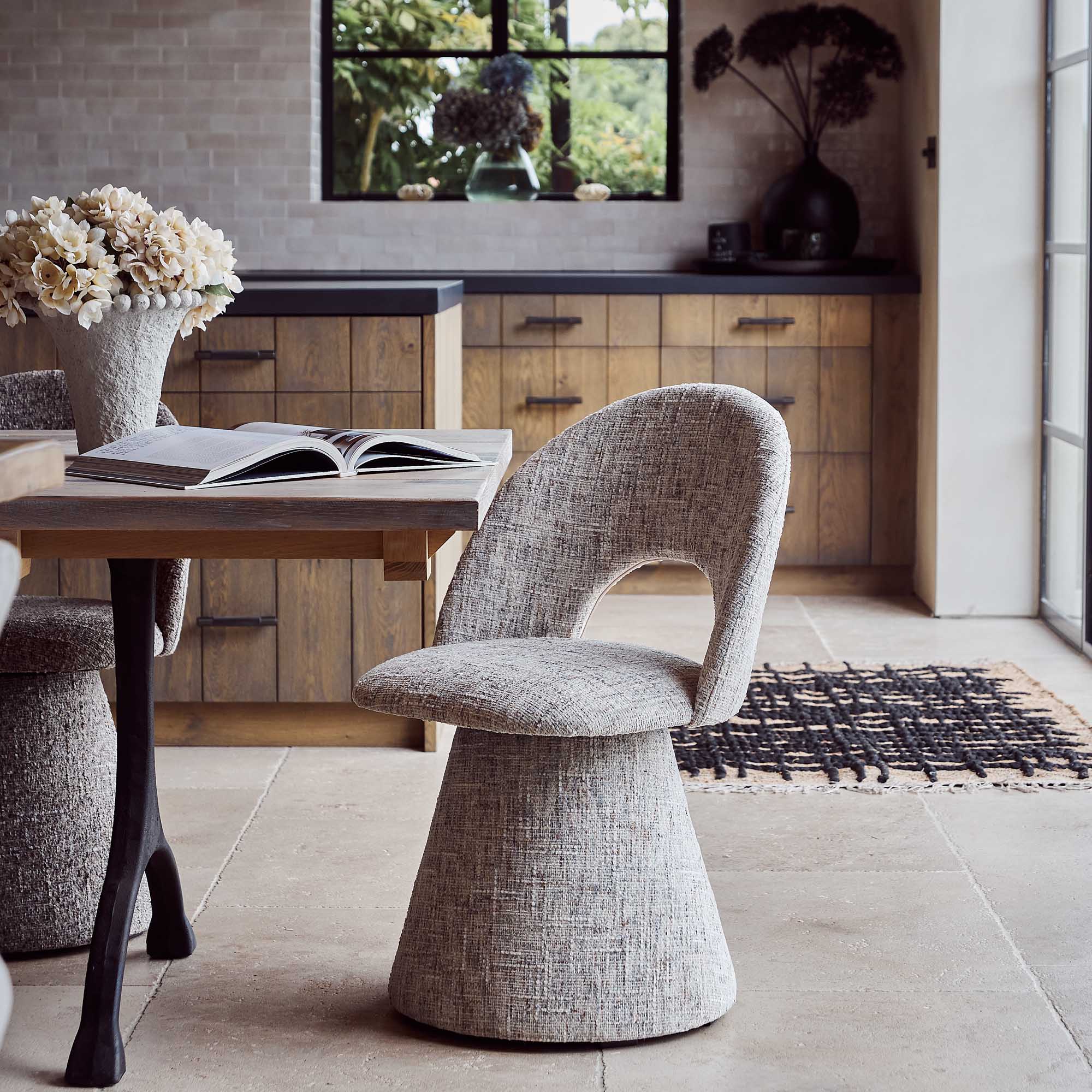 Hoopla Upholstered Dining Chair - Frost