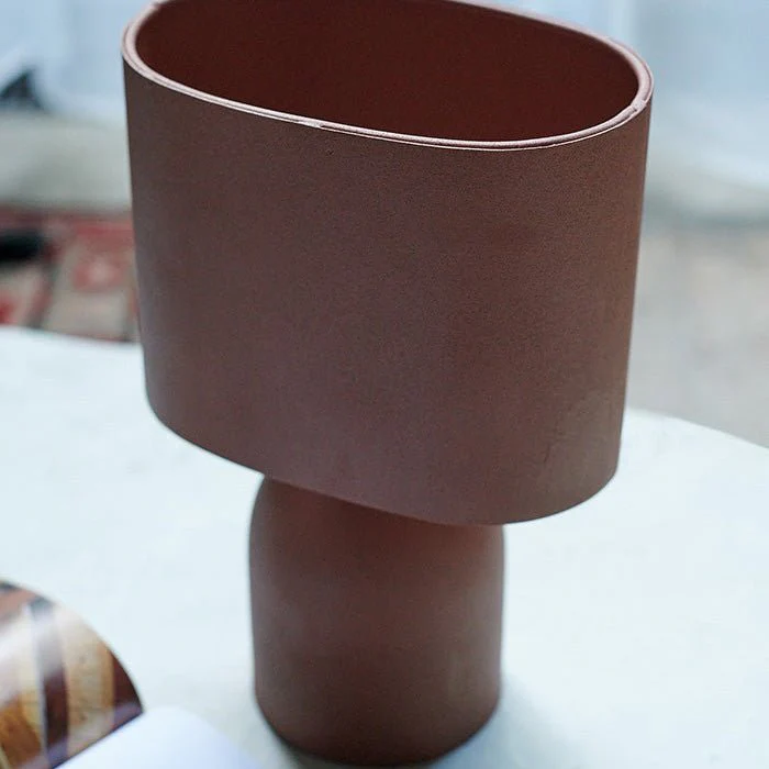 Hutton Metal Table Lamp, Terracotta - Image 3