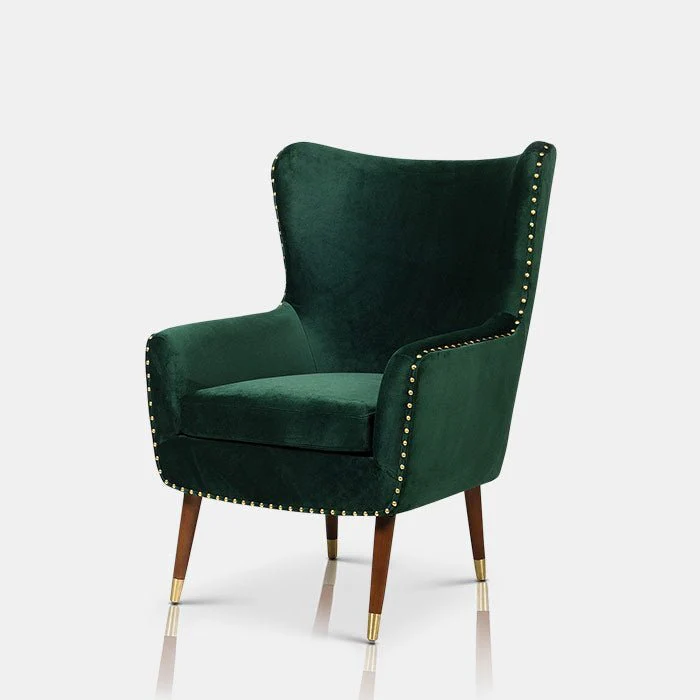 Jermyn Green Velvet Armchair