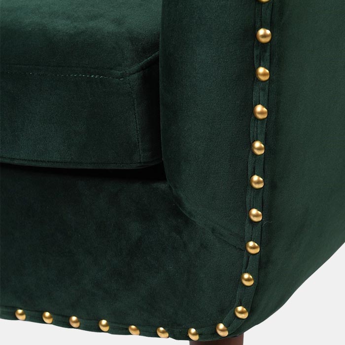 Jermyn Green Velvet Armchair - Image 3