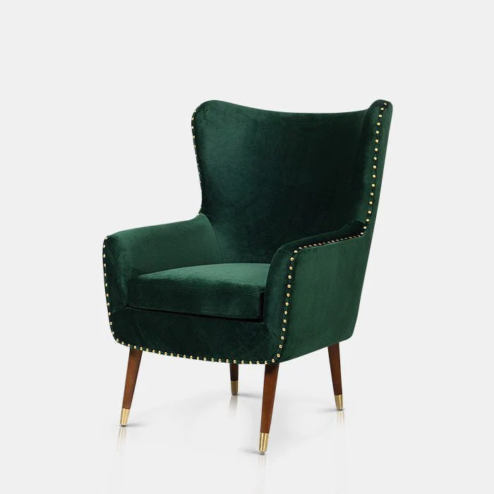 Jermyn Green Velvet Armchair - Image 4