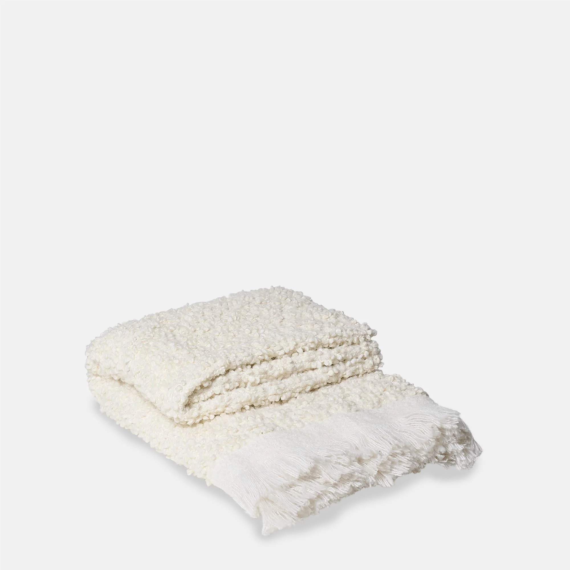 Kirsten Boucle Throw, Cream - Image 4