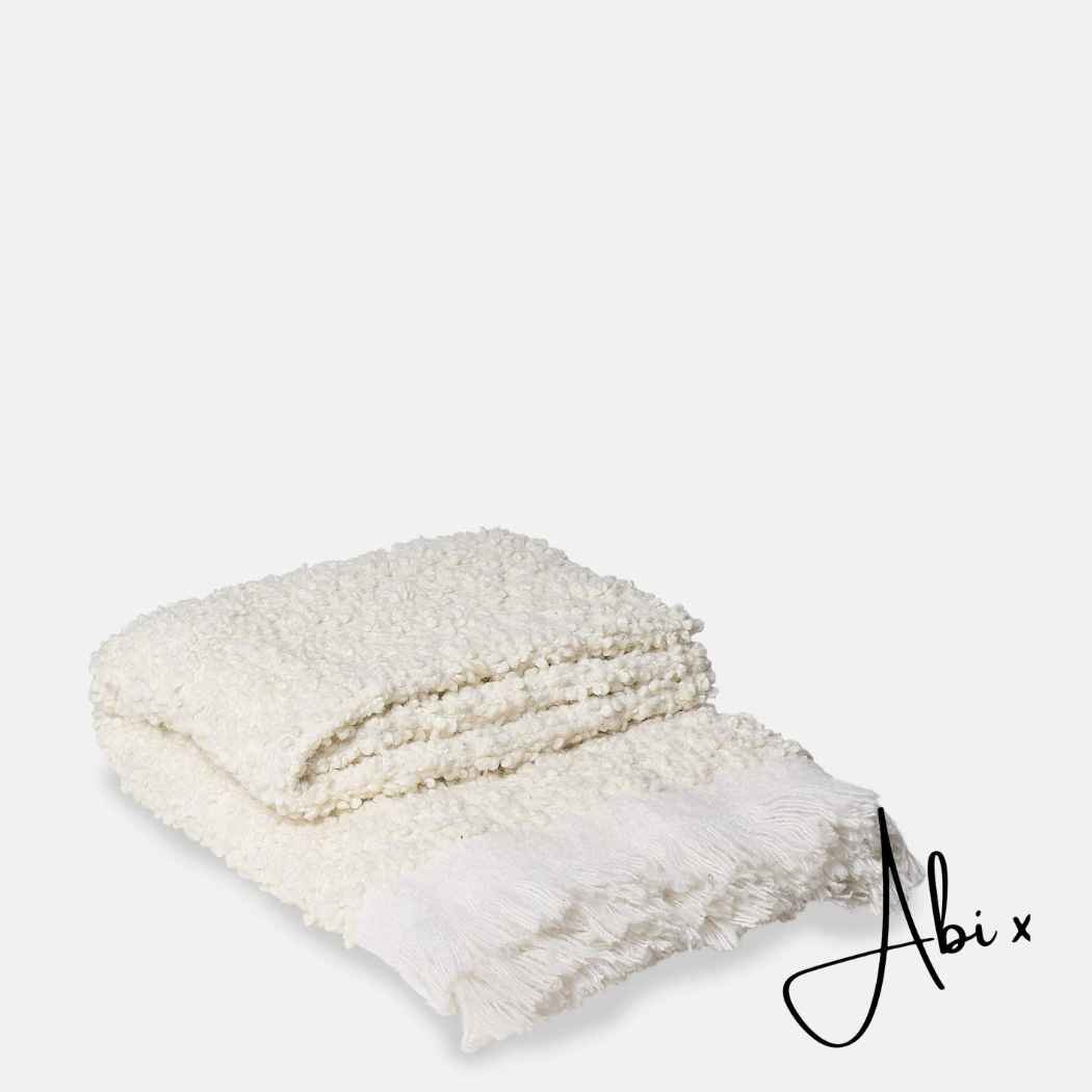 Kirsten Boucle Throw, Cream - Image 6