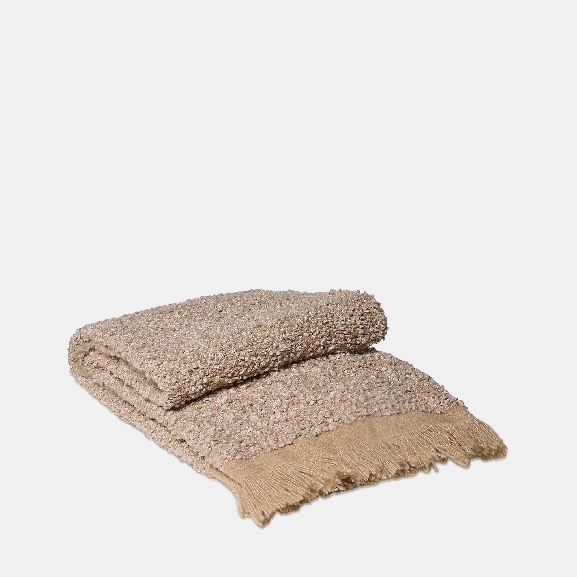 Kirsten Boucle Throw, Taupe - Image 4