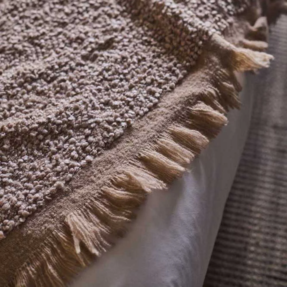 Kirsten Boucle Throw, Taupe - Image 5