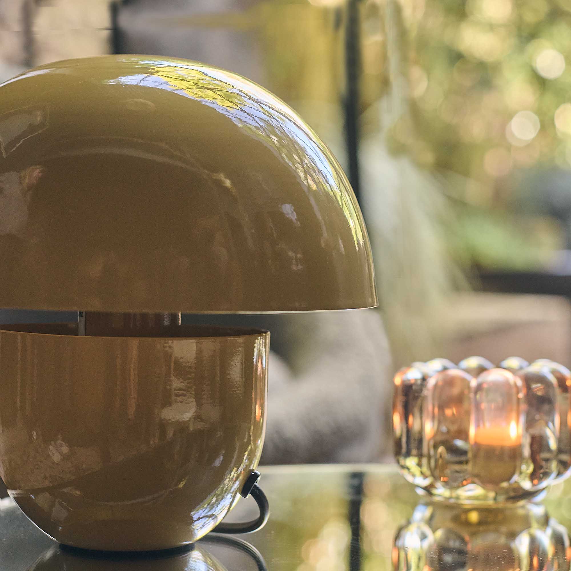 Lennon Dome Table Lamp, Flax - Image 3