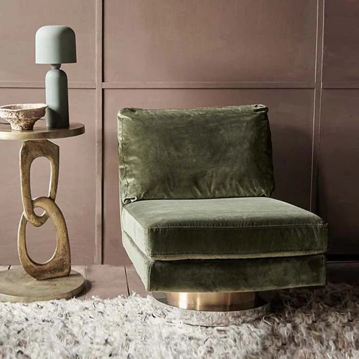 Lilian Velvet Swivel Chair