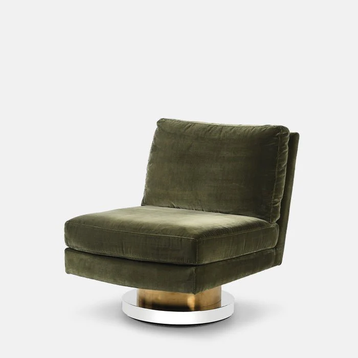Lilian Velvet Swivel Chair - Image 4