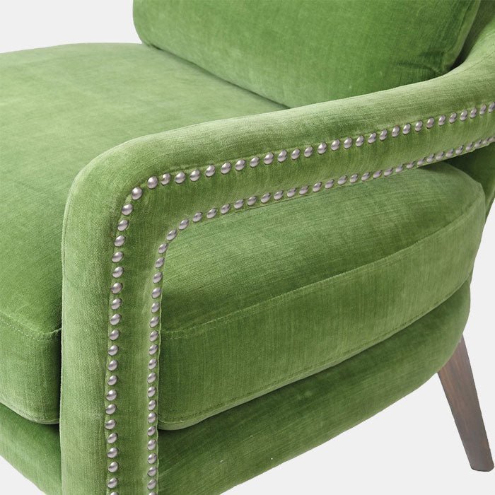 Linton Green Studded Armchair - Image 3