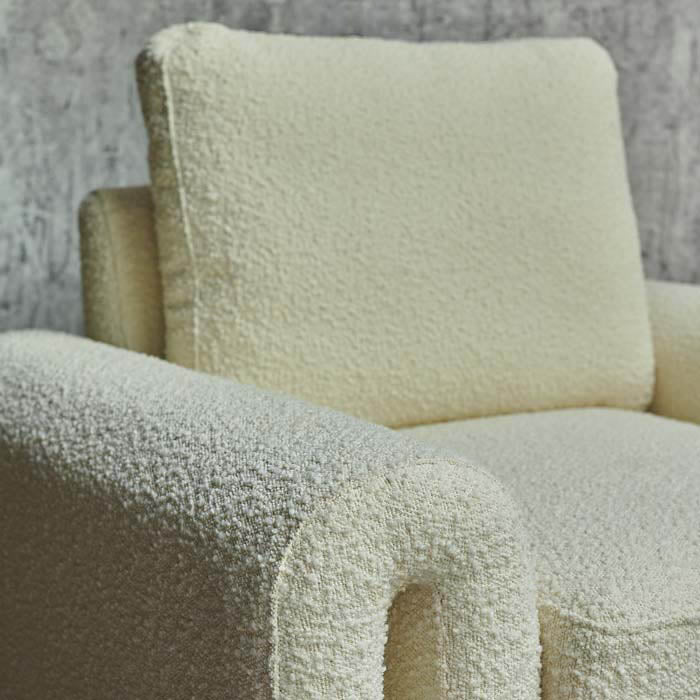 Manhattan Boucle Armchair, Cream - Image 3