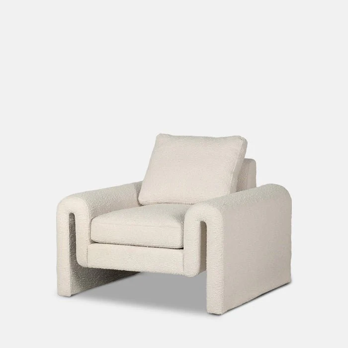 Manhattan Boucle Armchair, Cream - Image 4