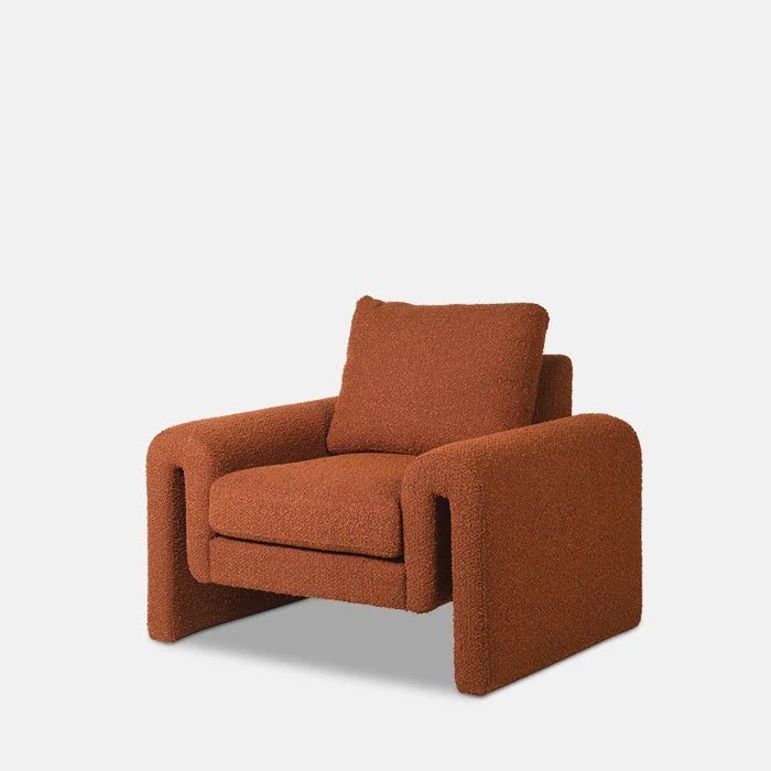 Manhattan Boucle Armchair, Rust - Image 4