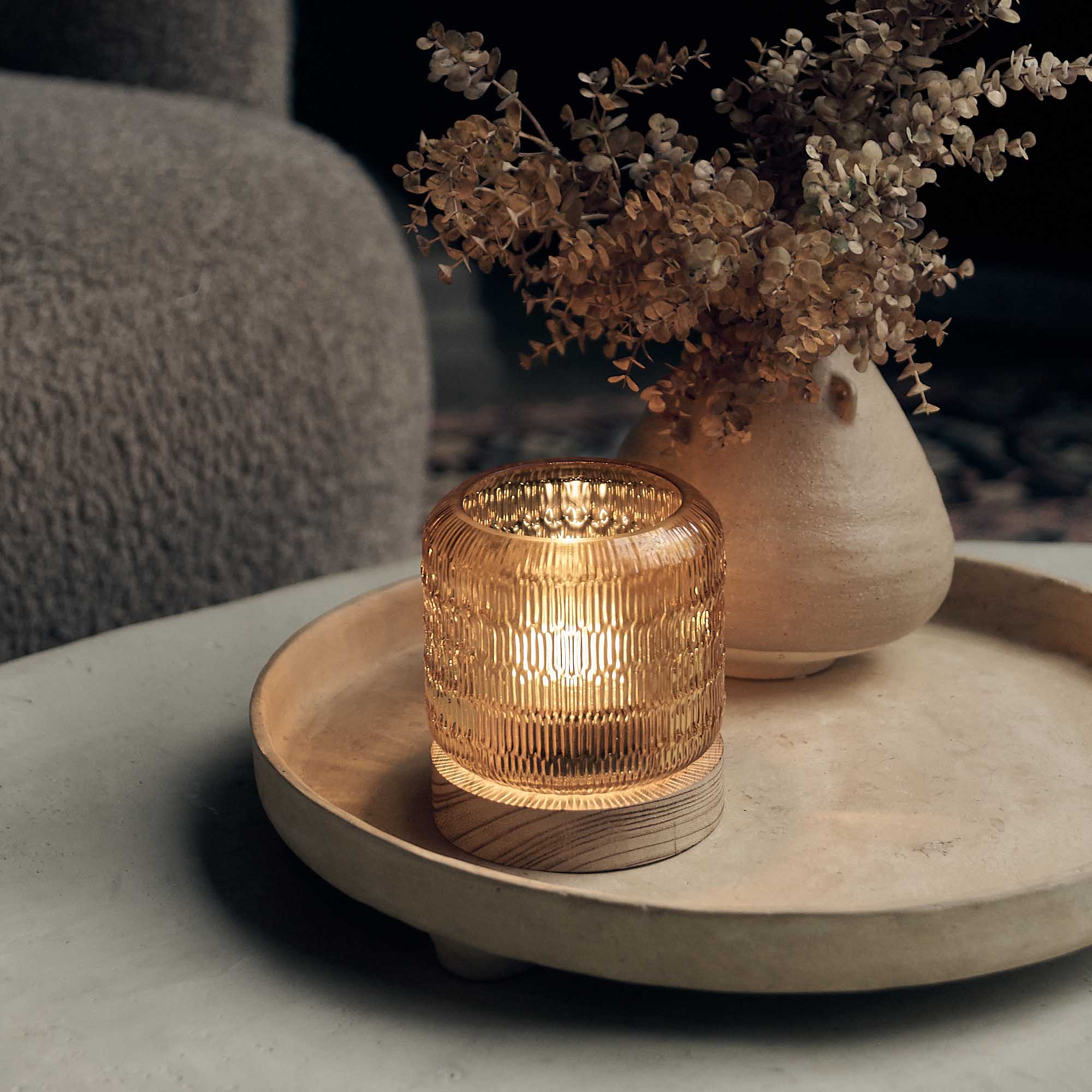 Marielle Portable Table Lamp, Amber - Image 2