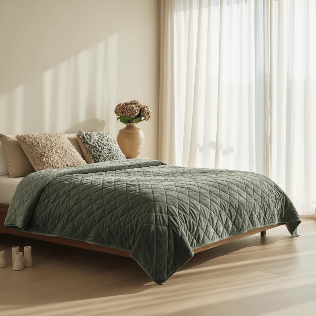 Marion Velvet Bedspread - Image 5