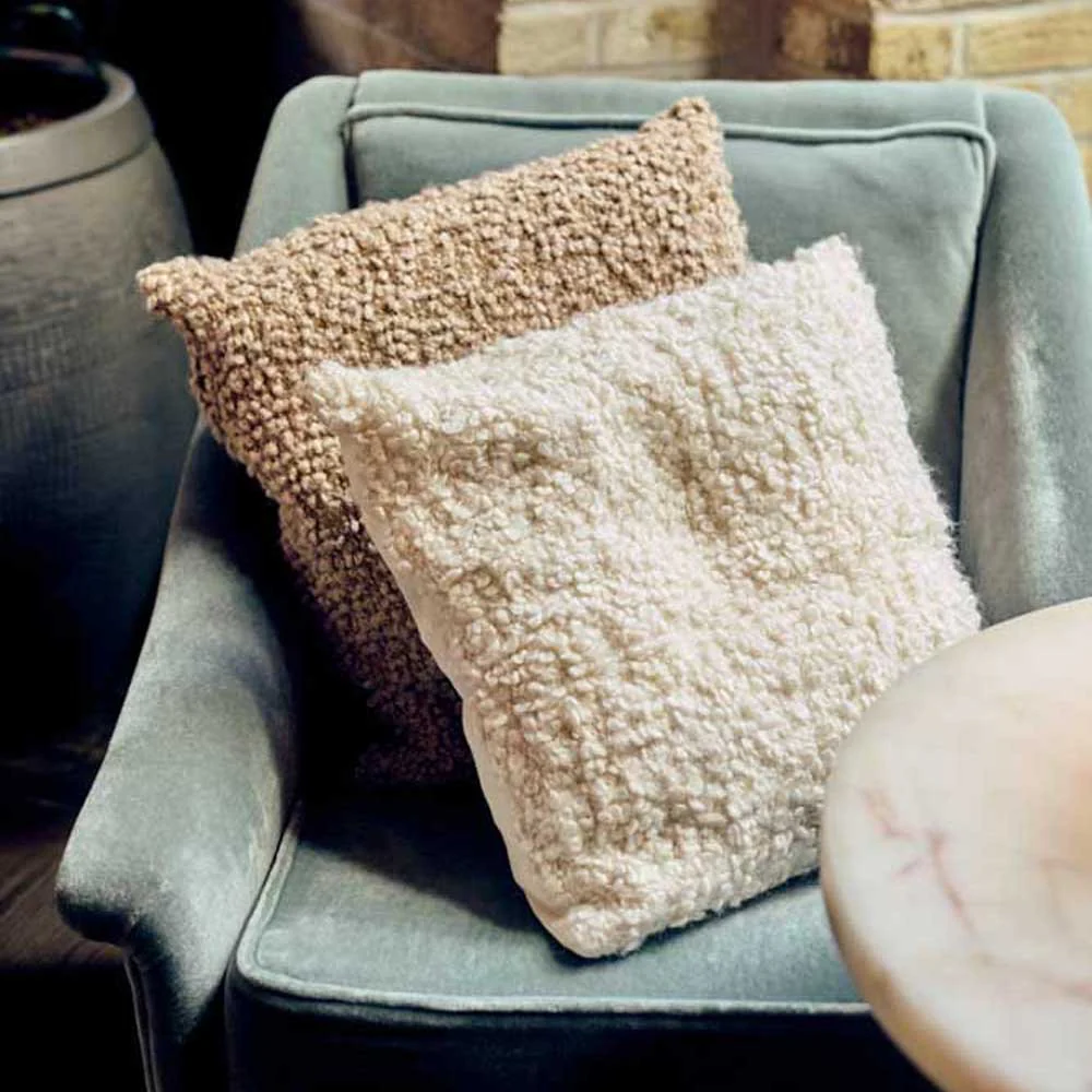 Maud Boucle Cushion, Cream - Image 5