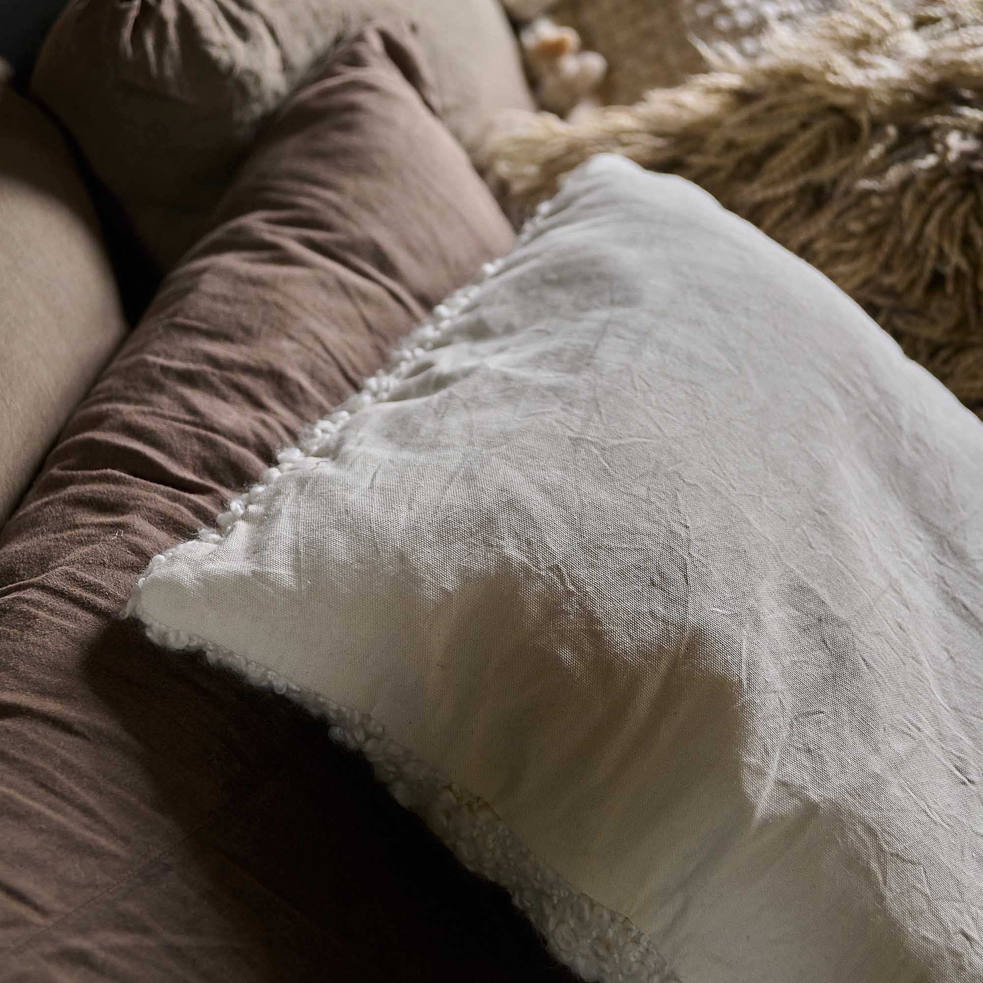 Maud Boucle Cushion, Cream - Image 6