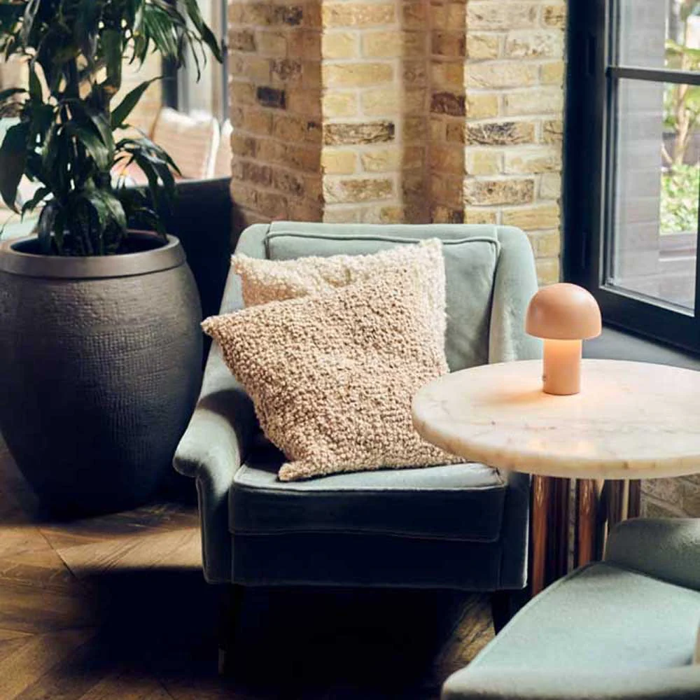Maud Boucle Cushion, Taupe - Image 3