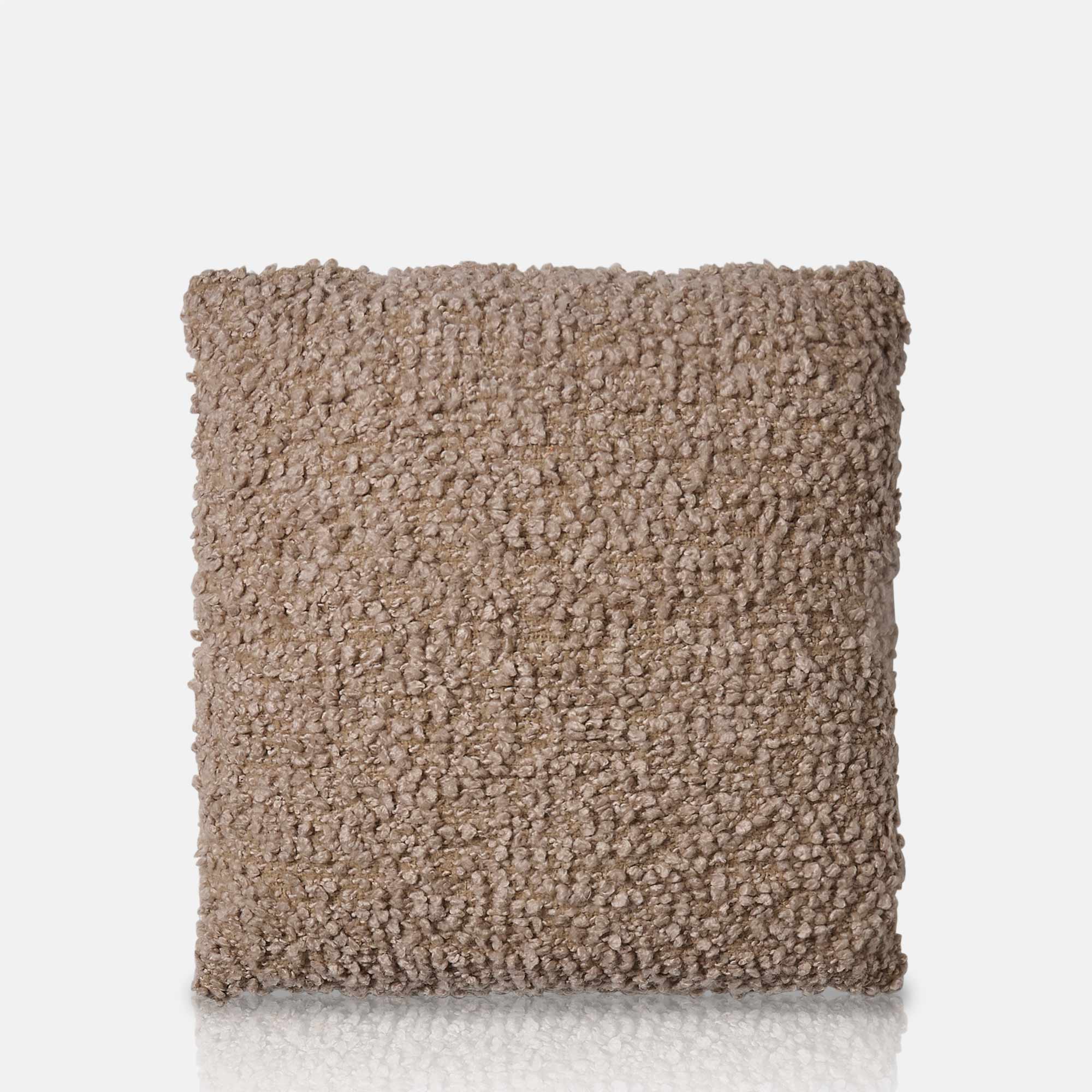 Maud Boucle Cushion, Taupe - Image 4
