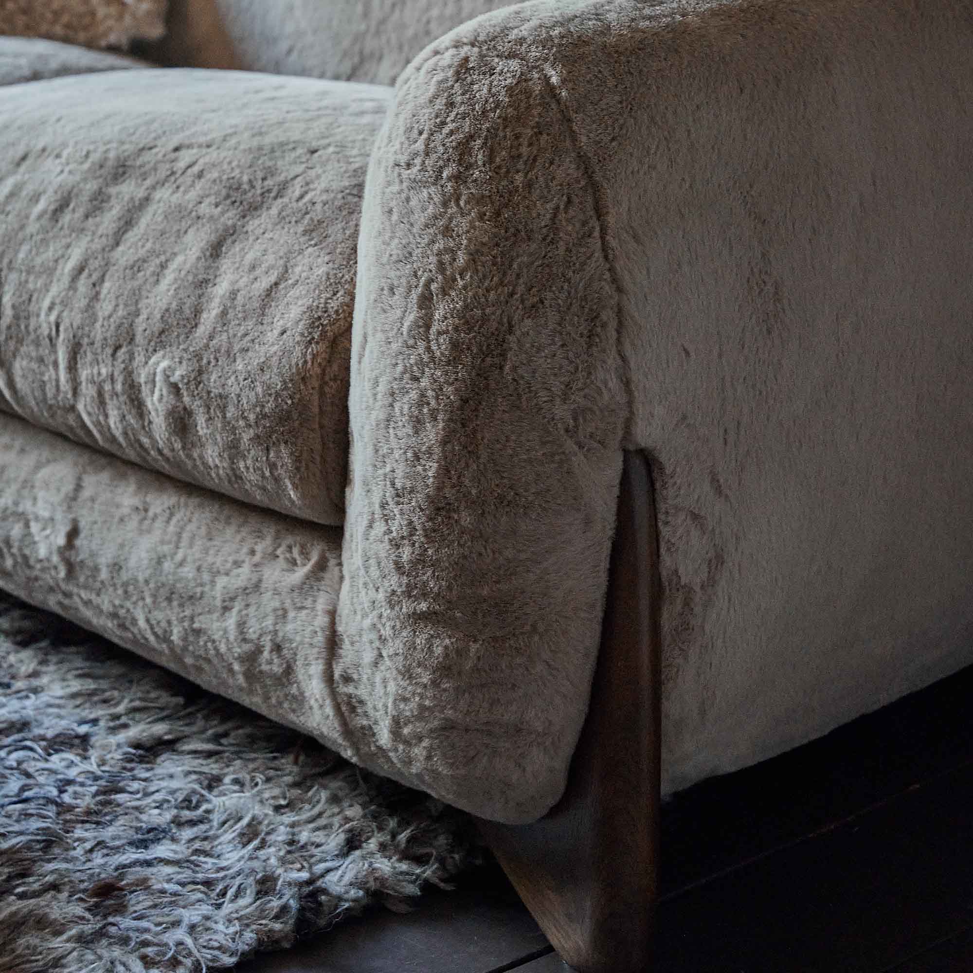 Moritz Faux Sheepskin Sofa - Image 3