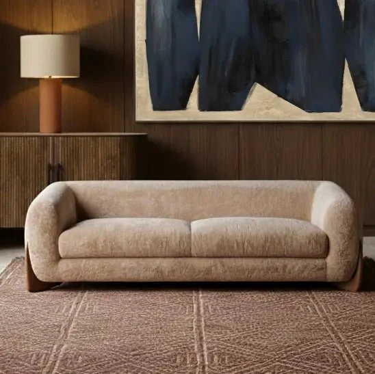 Moritz Faux Sheepskin Sofa - Image 6