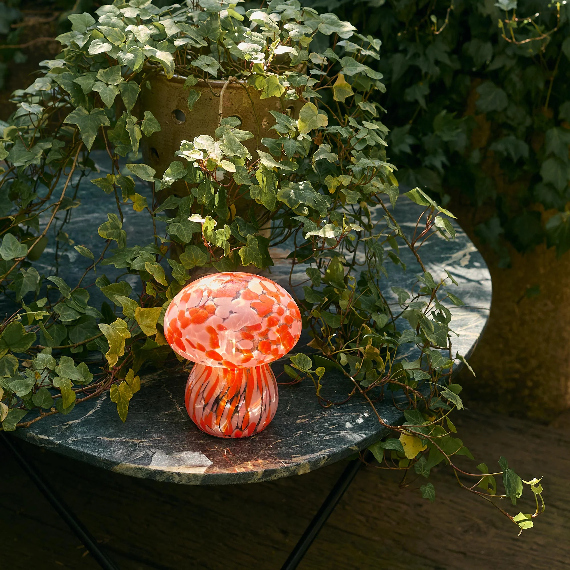Mushroom Portable Table Lamp, Coral - Image 3