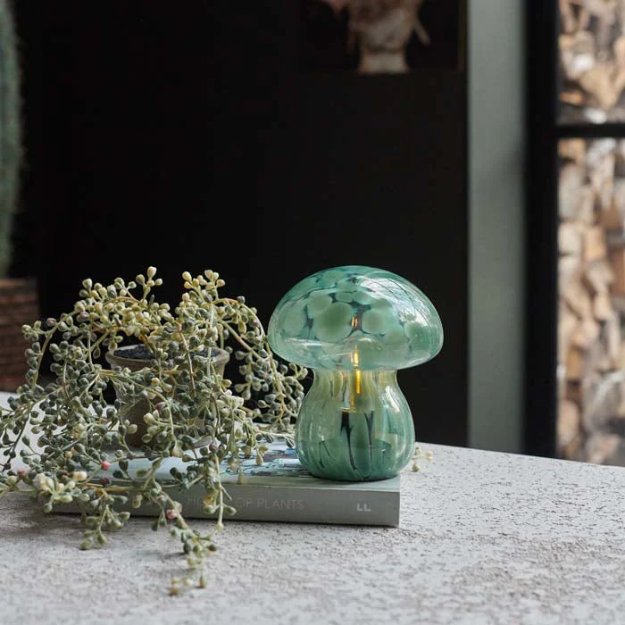 Mushroom Portable Table Lamp, Forest Green - Image 2
