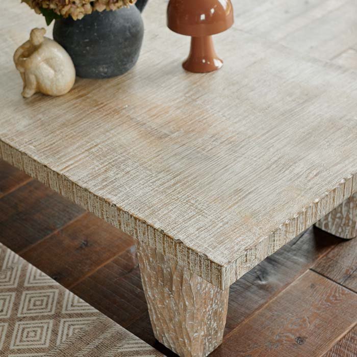 Nagano Carved Wooden Coffee Table - Image 3