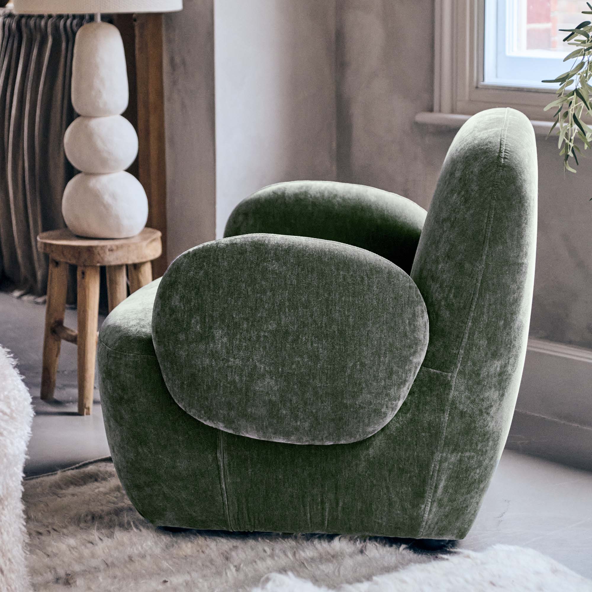 Natasha Curved Armchair - Image 7