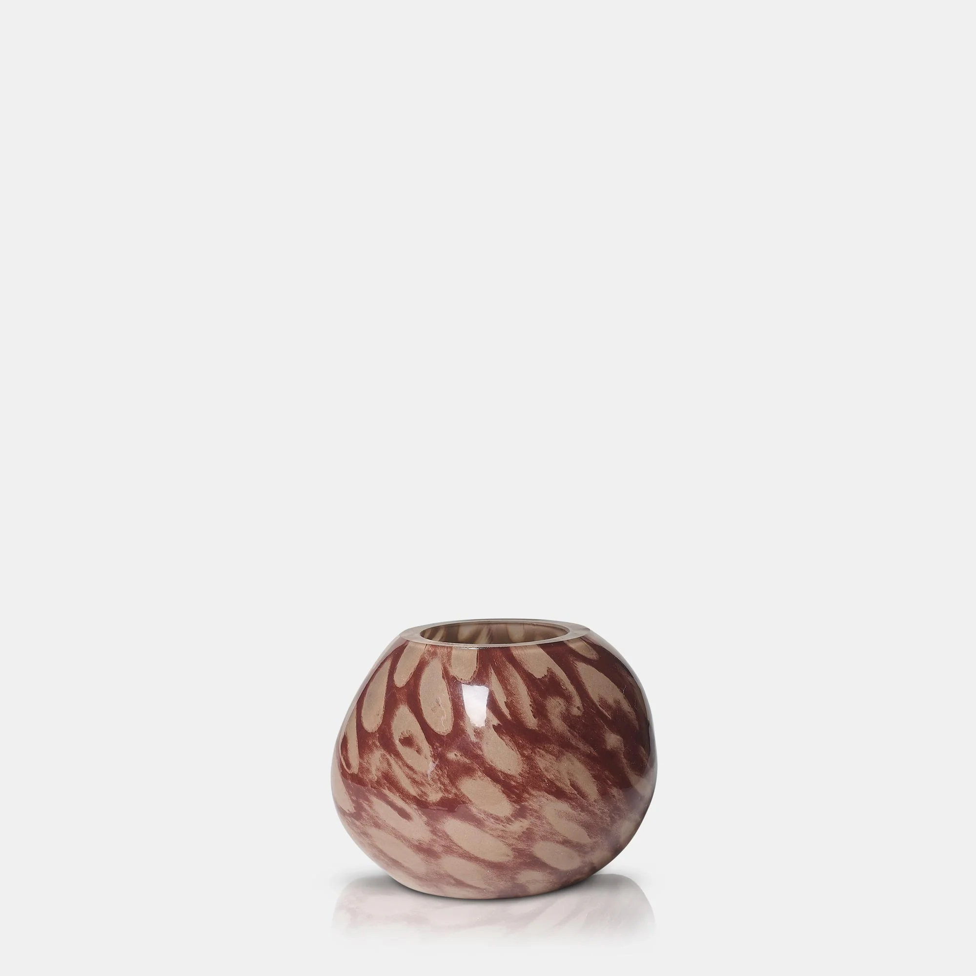 Nila Glass Candle Holder - Wine - Image 4