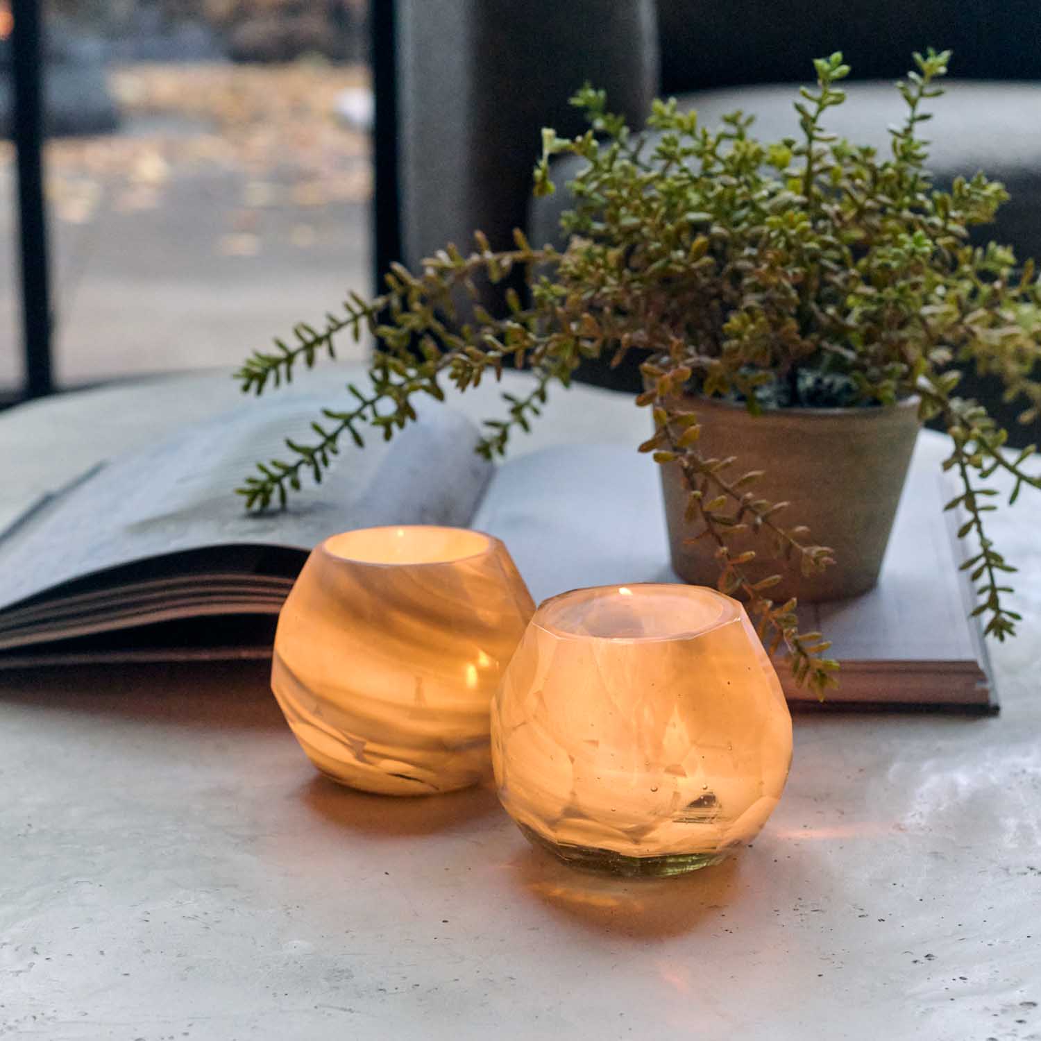Oleander Glass Candle Holder - Set of 2 - Image 5