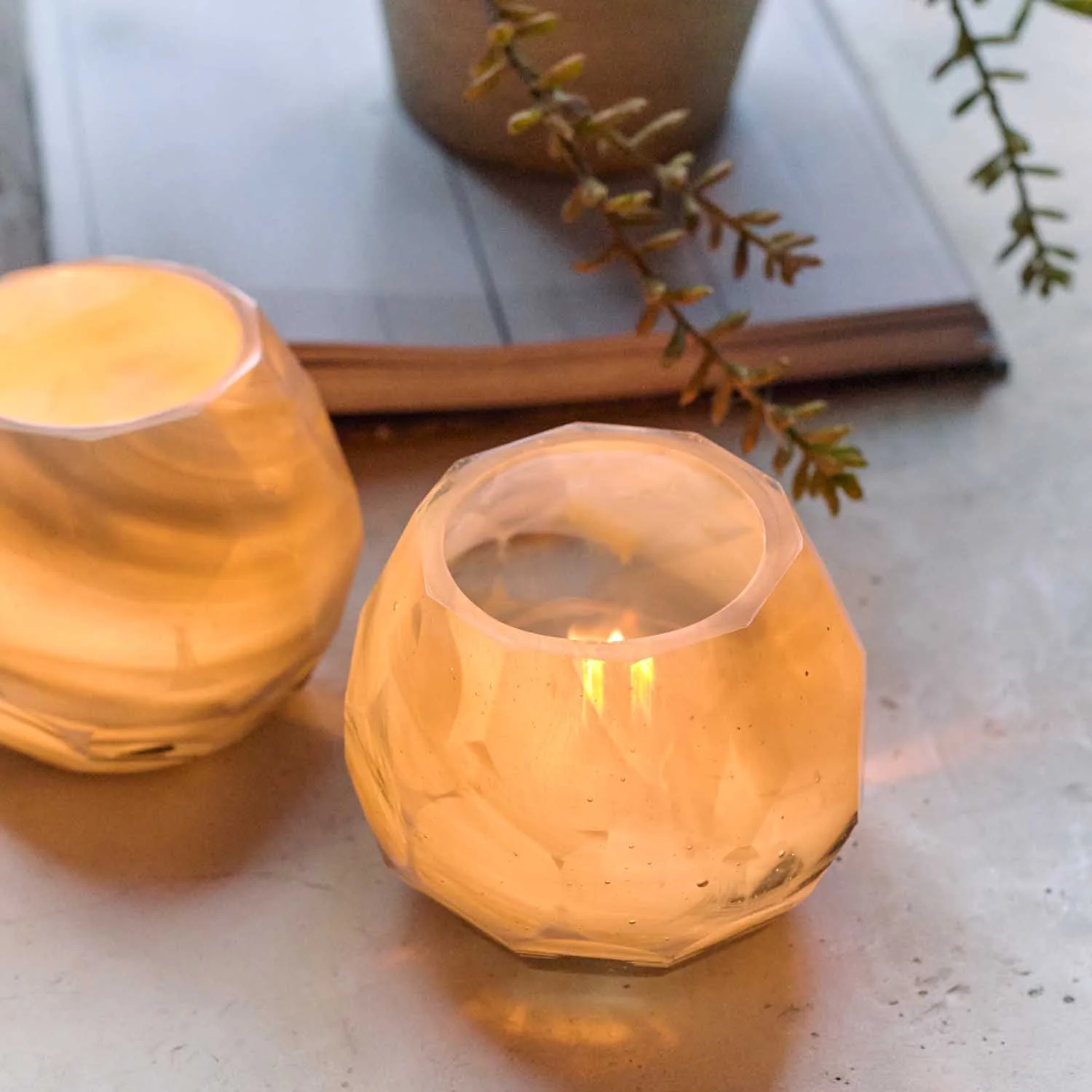 Oleander Glass Candle Holder - Set of 2 - Image 6