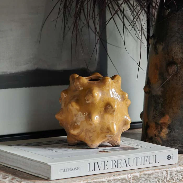 Otterley Stoneware Vase, Honey - Image 2
