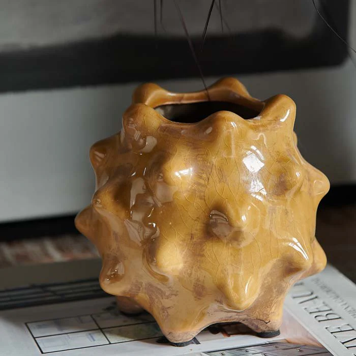 Otterley Stoneware Vase, Honey - Image 3