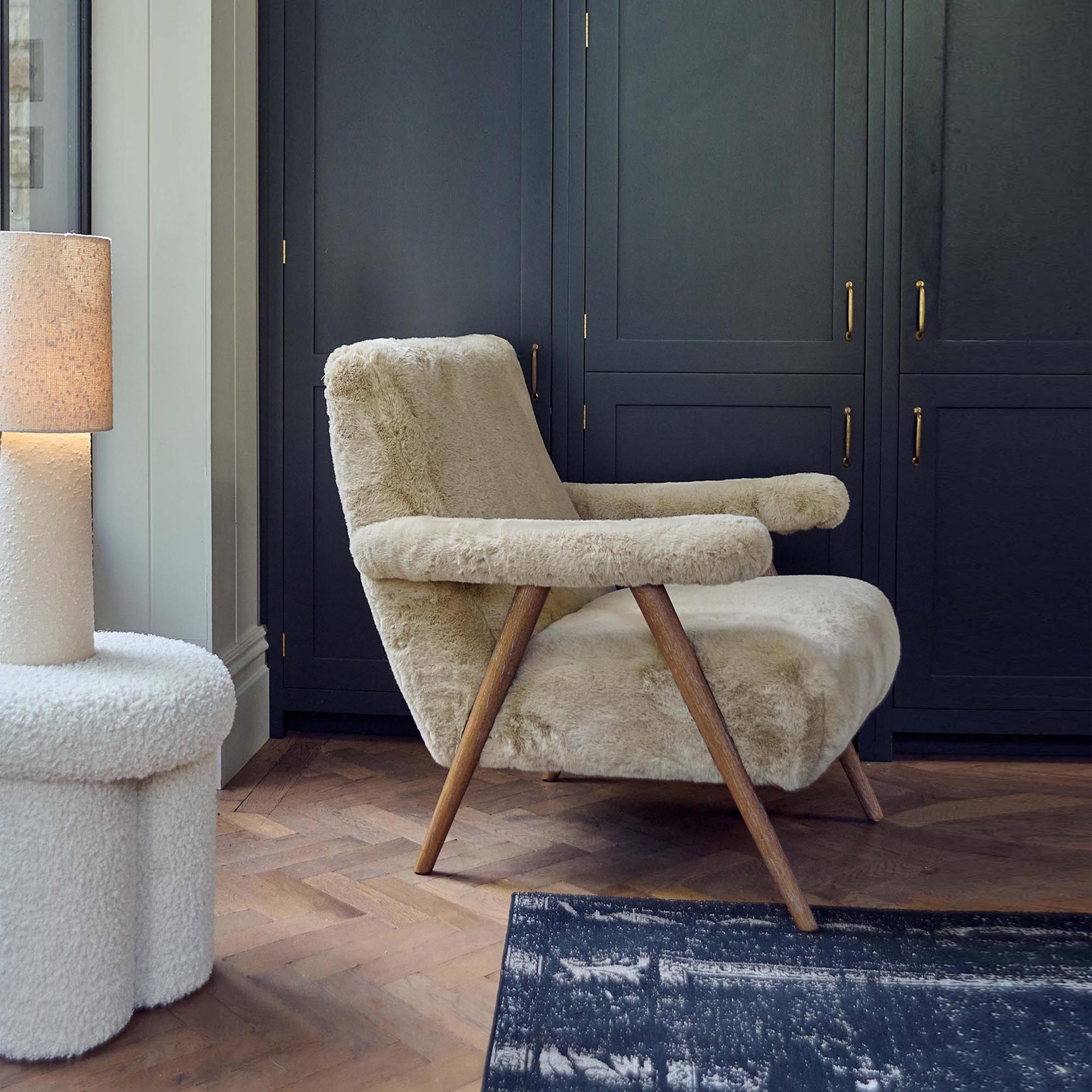 Robbins Faux Sheepskin Armchair