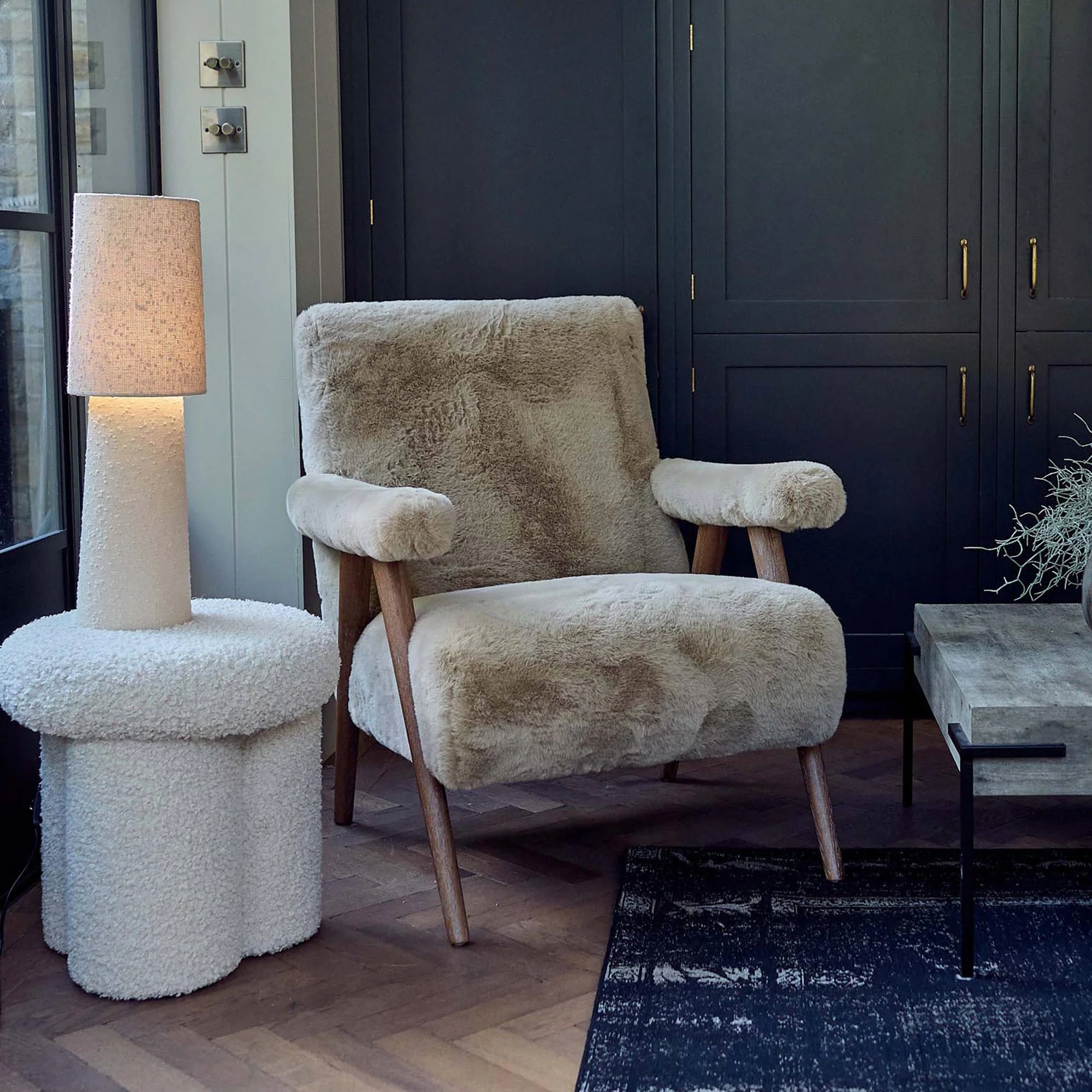 Robbins Faux Sheepskin Armchair - Image 2