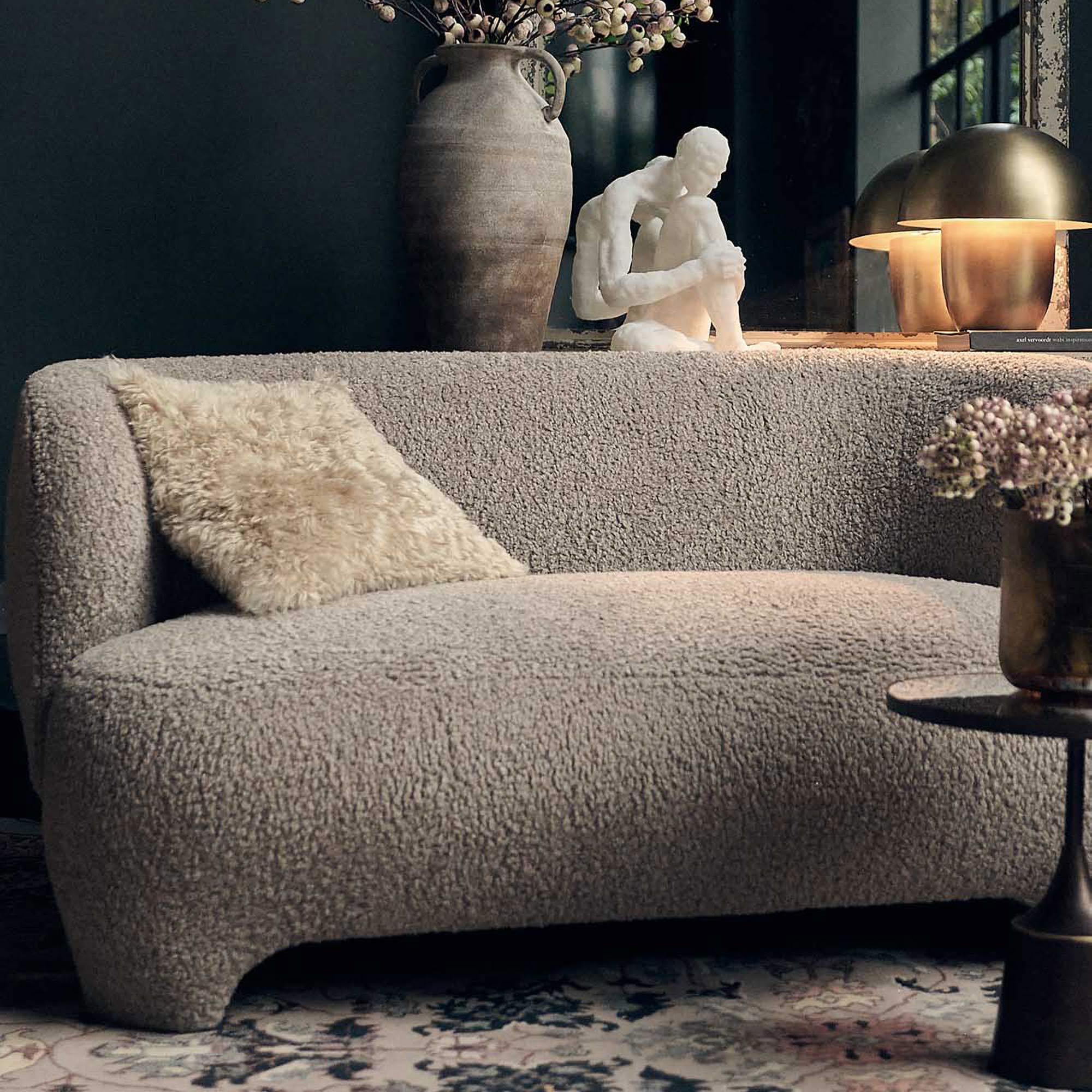Rosali Boucle Sofa, Taupe
